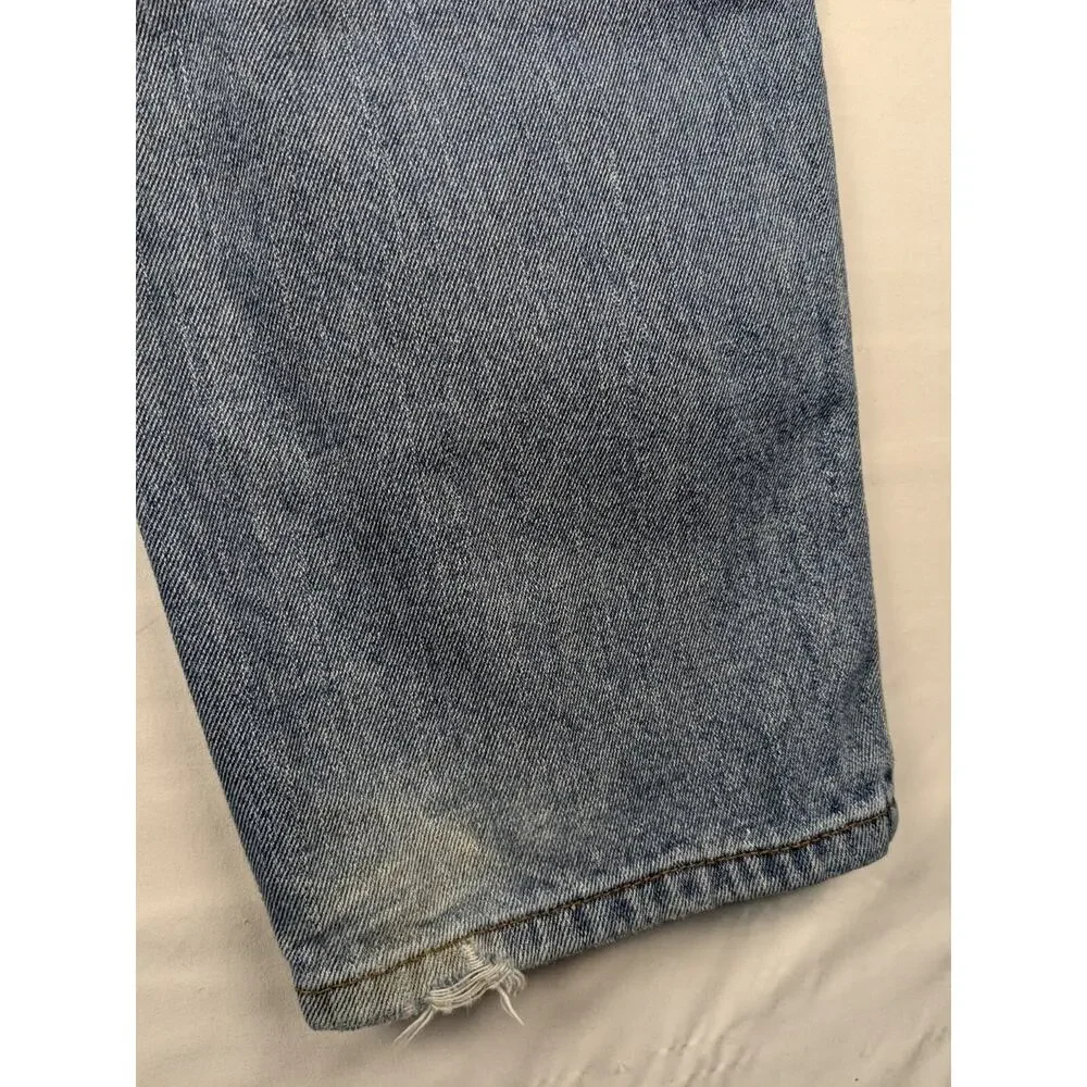 Levis 550 Jeans Relaxed Fit 36x31 Blue Tapered Denim Y2K Distressed Medium Wash